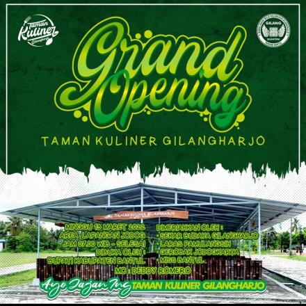 Agenda Grand Opening Taman Kuliner Gilangharjo di Lapangan Jodog