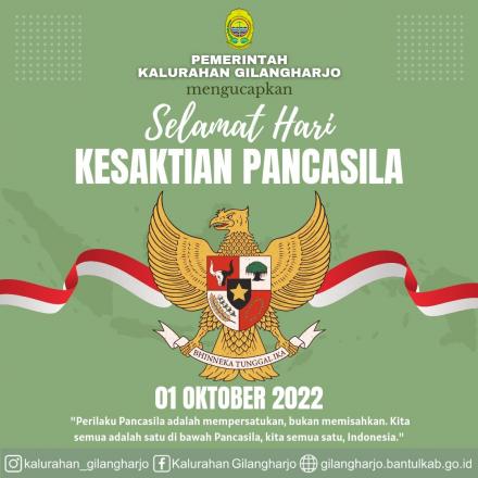 Selamat Hari Kesaktian Pancasila, 1 Oktober 2022