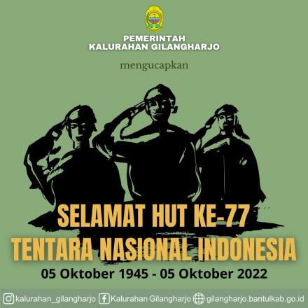 Selamat Hari Ulang Tahun ke-77 TNI